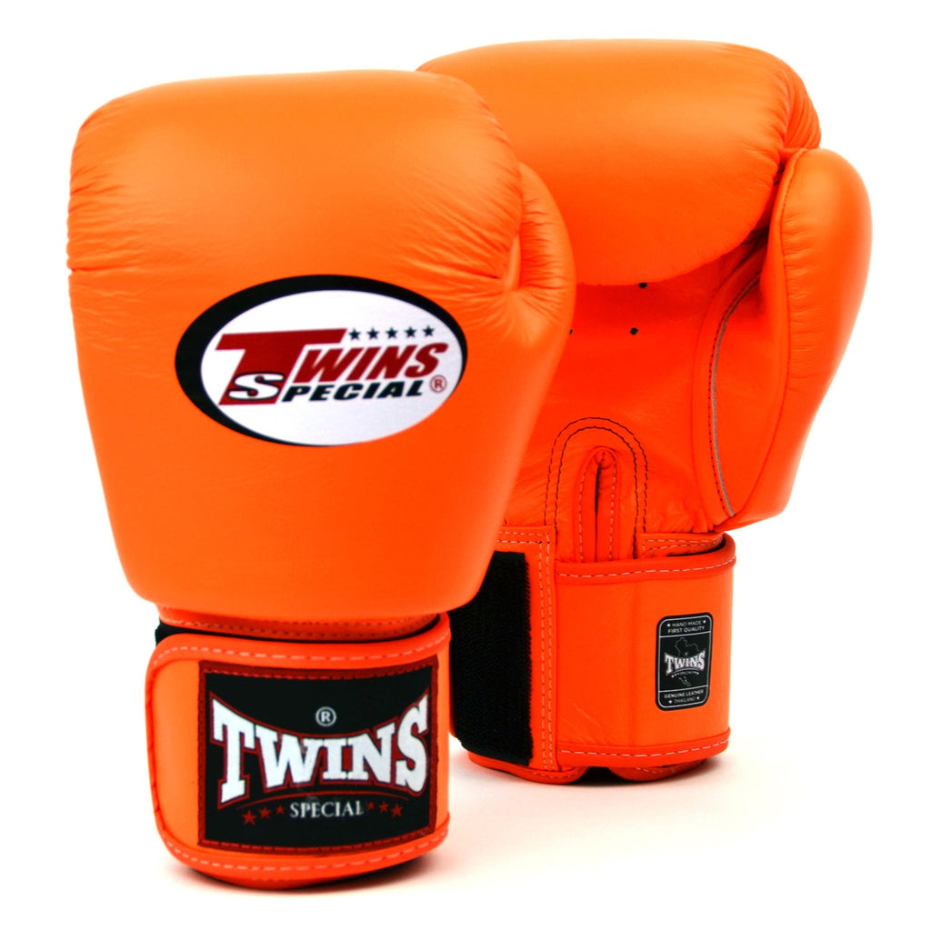Twins Velcro Boxing Gloves Orange