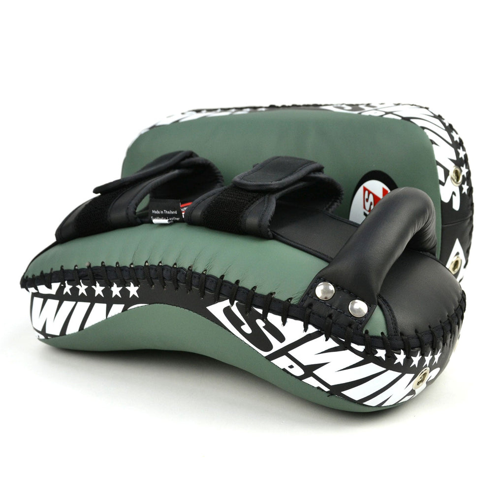 Twins Light Weight Thai Kick Pads Olive/Green