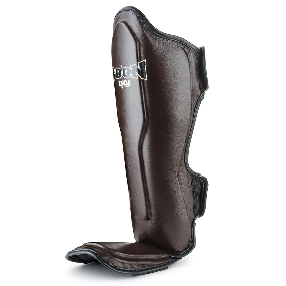 Boon Sport Muay Thai Shin Guards Brown
