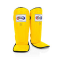 Fairtex Double Padded Shin Pads Yellow